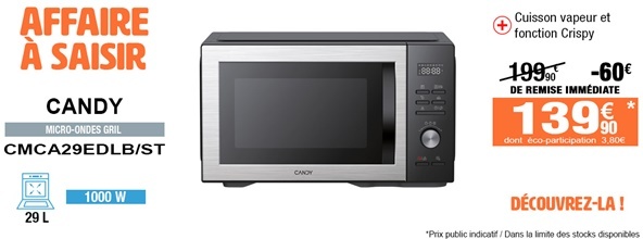 Micro-ondes combiné Candy CMCA29EDLB/ST