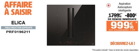 Table induction aspirante Elica NIKOLATESLA ALPHA 60 cm