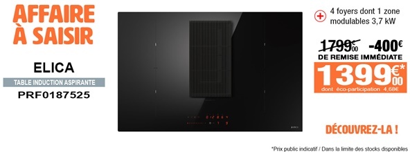 Table induction aspirante NIKOLATESLA PRIME S+ BL/F BO/83