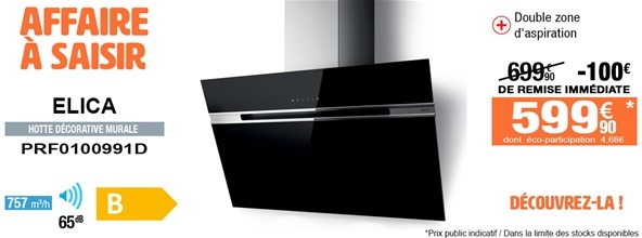 Hotte décorative STRIPE LUX BL/A/90